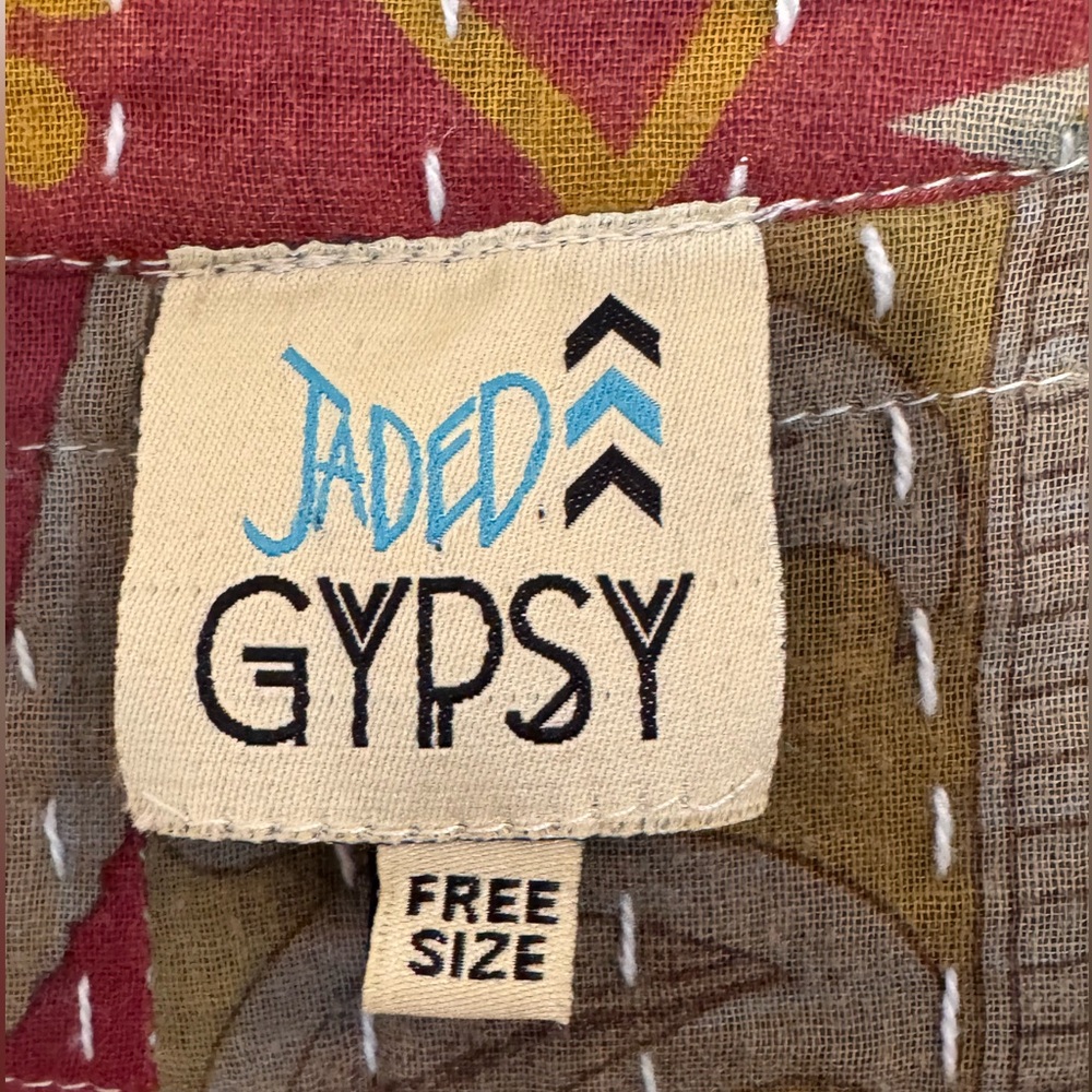 Jaded Gypsy Kantha Sunrise Midi Dress . One Size Multicolor NWOT - Picture 4 of 9